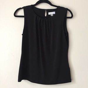 Calvin Klein black sleeveless blouse size 8P EUC